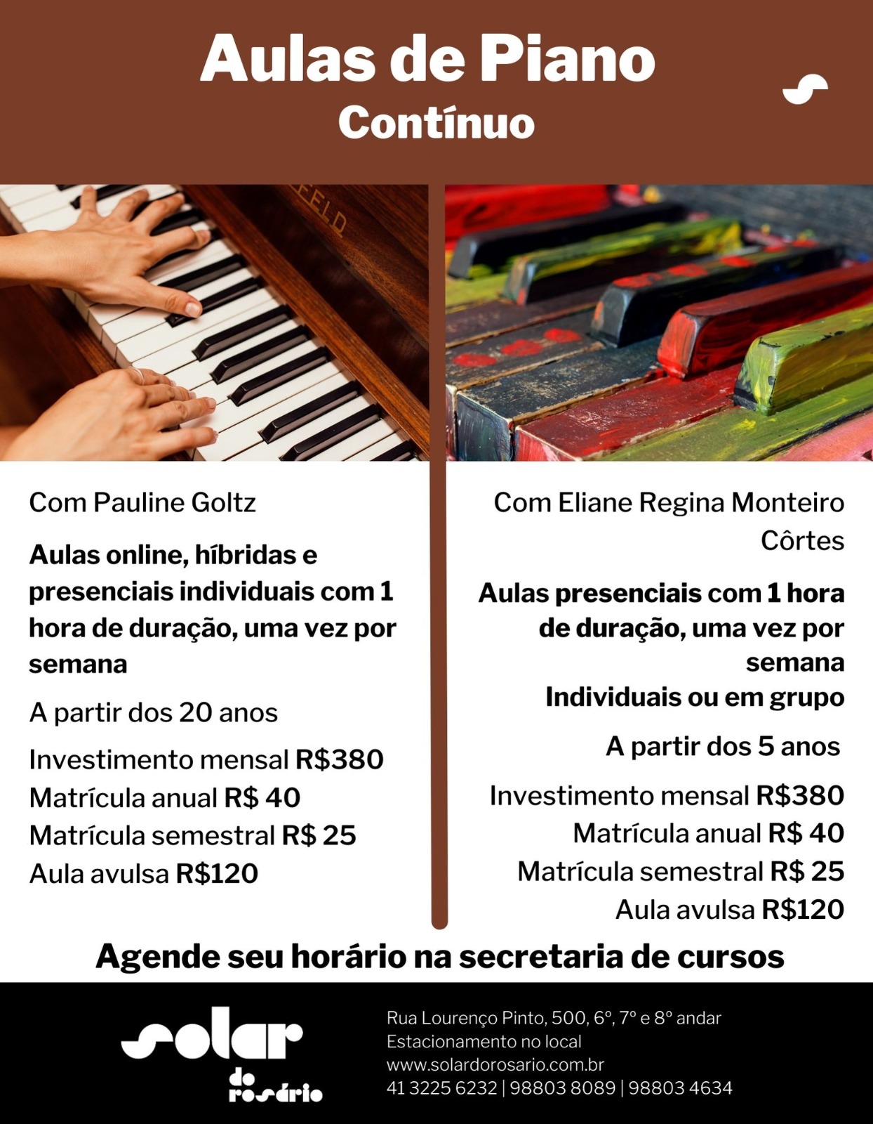 Aulas de piano on-line ou presenciais 