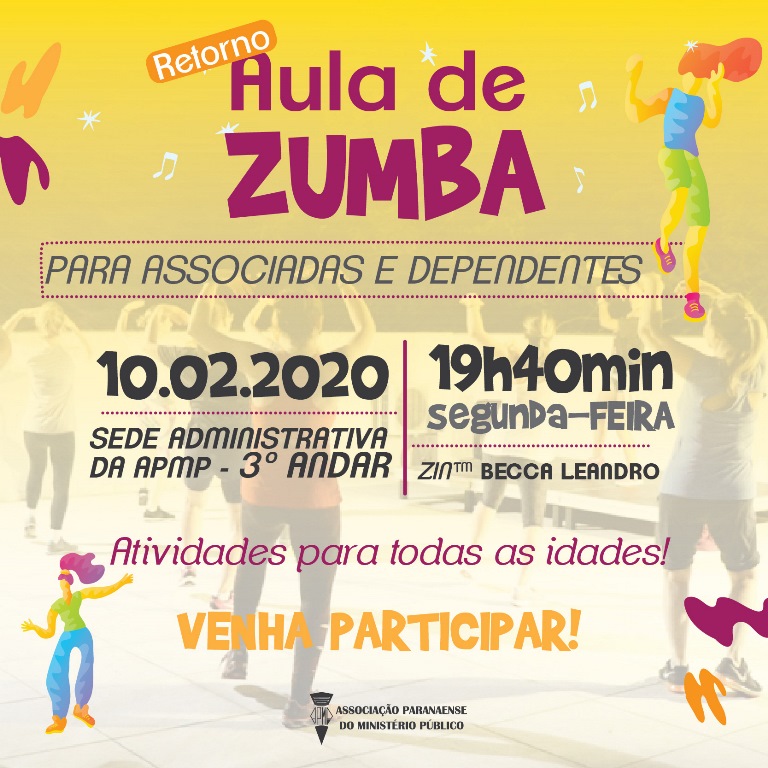 Ainda há vagas: venha participar das aulas de Zumba